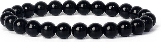 Bixorp Gems Obsidiaan Edelsteen Armbanden set 4mm + 6mm + 8mm + 10mm - Edelstenen Armbanden Bundel Cadeau