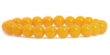 Gele Agaat Armband - Edelsteen Kralenarmband - Bixorp Gems - 18cm