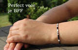 Bixorp Friends Vriendschapsarmbandjes voor 2 met Morse Code geheim bericht - BFF Armband Meisjes - Best Friends Armband Vriendschap Cadeau voor Twee