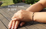 Vriendschapsarmbandjes voor 2 met Zon & Maan Goud & Zilverkleurig - BFF Armband Meisjes - Cadeau voor haar - Bixorp Friends