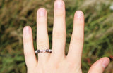 Bixorp Gems Edelstenen Ringen Set Roze Zebra Jaspis + Lavasteen + Rozenkwarts - Kralenring