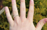 Bixorp Gems Edelsteen Ring van Prehniet - 4mm Kralen Ring - Cadeau voor haar