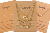Bixorp Stars 5 Schorpioen / Scorpio sieraden Goudkleurig - Set van Sterrenbeeld Ketting + Oorbel + Armband