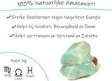 Sleutelhanger Kristallen Flesje Amazoniet Edelsteen - Natuurlijke Natuursteen in Fles van Glas - Goudkleurig - Bixorp Gems