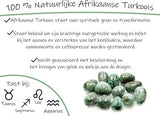 Bixorp Gems Afrikaanse Turkoois Edelstenen Armband - Gepolijste Edelsteen Kralenarmband