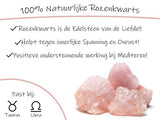 Bixorp Gems Edelsteen Ketting met Rozenkwarts Hanger Goudkleurig - Roze Edelstenen Sieraad - Cadeau voor Vrouwen & Meisjes