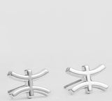 Bixorp Stars 5 Vissen / Pisces sieraden Zilverkleurig - Set van Sterrenbeeld Ketting + Oorbel + Armband