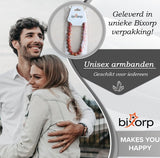 Bixorp Gems Tulpen Malachiet Armband - Rood/Geel - Gepolijste Natuursteen Kralenarmband - 20cm