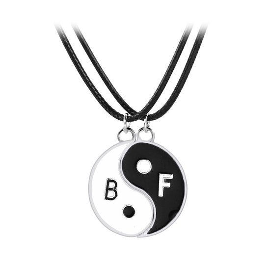 BFF Ketting voor 2 met Yin Yang "Best Friends" - Bixorp Friends