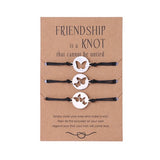 Bixorp Friends Vriendschapsarmbandjes voor 3 met Vlinders - BFF Armband Meisjes - Best Friends Armband Vriendschap Cadeau voor Drie