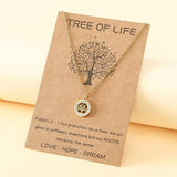 Vriendschapsketting met Levensboom "Tree of Life" - Goudkleurig - BFF Ketting op Cadeau kaartje - Pax Amare