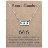 666 Engelen Getal Ketting Zilverkleurig - Cadeau Ketting met Engelen Nummer - Pax Amare
