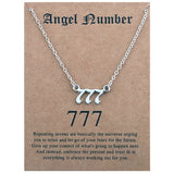 777 Engelen Getal Ketting Zilverkleurig - Cadeau Ketting met Engelen Nummer - Pax Amare