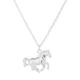 Bixorp Horse - Zilverkleurige ketting met Paard - Leuke Paardenketting met prachtige Zilveren details