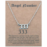333 Engelen Getal Ketting Zilverkleurig - Cadeau Ketting met Engelen Nummer - Pax Amare