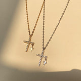 Ketting met twee Kruisjes Zilverkleurig - Geloof Hanger - Faith - Pax Amare