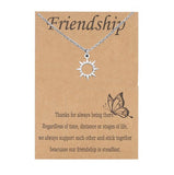 Bixorp Friends Zon BFF Ketting Zilverkleurig - BFF Armband Meisjes - Best Friends Armband Vriendschap Cadeau voor Twee