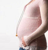 Bixorp Mom Rosé Gouden Zwangerschapsketting Verguld Met 14k Rosé Goud - Bola Ketting met Baby Bel - Comfortabel Faux Leer Koord - Zwangerschapsbelletje met rustgevend geluid - Zwangerschap Cadeau - 114 CM