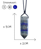Ketting Lapis Lazuli Hanger aan Koord - Natuurlijke Edelsteen - Leuk Cadeau voor Meisjes & Vrouwen - Bixorp Gems