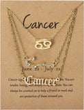Bixorp Stars 5 Kreeft / Cancer sieraden Goudkleurig - Set van Sterrenbeeld Ketting + Oorbel + Armband