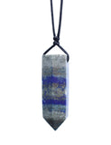 Ketting Lapis Lazuli Hanger aan Koord - Natuurlijke Edelsteen - Leuk Cadeau voor Meisjes & Vrouwen - Bixorp Gems