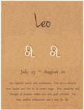 Bixorp Stars 5 Leeuw / Leo sieraden Goudkleurig - Set van Sterrenbeeld Ketting + Oorbel + Armband
