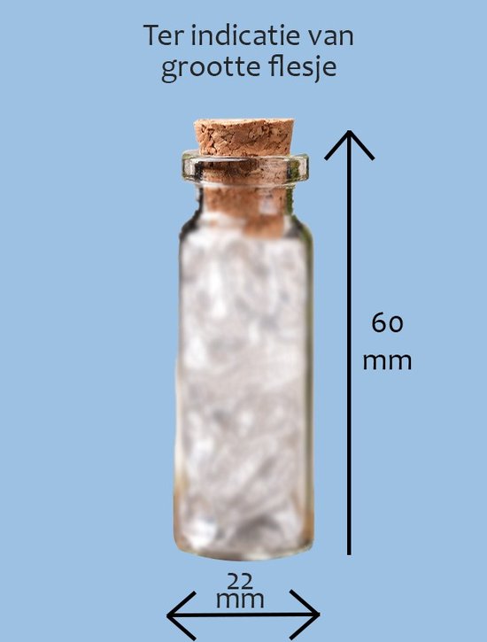 Kristallen Flesje Verschillende Soorten - Edelsteen / Trommelsteen - 60mm - Bixorp Gems