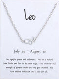 Bixorp Stars 5 Leeuw / Leo sieraden Zilverkleurig - Set van Sterrenbeeld Ketting + Oorbel + Armband