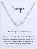 Bixorp Stars 5 Schorpioen / Scorpio sieraden Zilverkleurig - Set van Sterrenbeeld Ketting + Oorbel + Armband