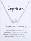 Bixorp Stars 5 Steenbok / Capricorn sieraden Zilverkleurig - Set van Sterrenbeeld Ketting + Oorbel + Armband